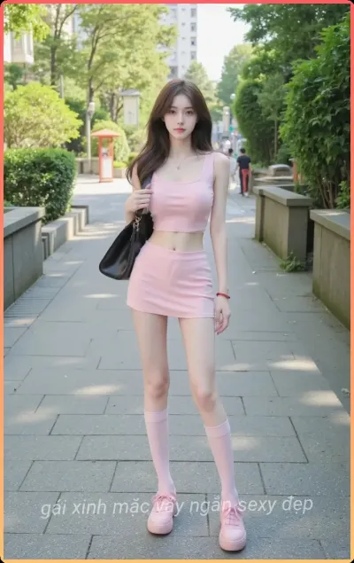 Ảnh mô tả anh gai xinh vay ngan ngoai troi.