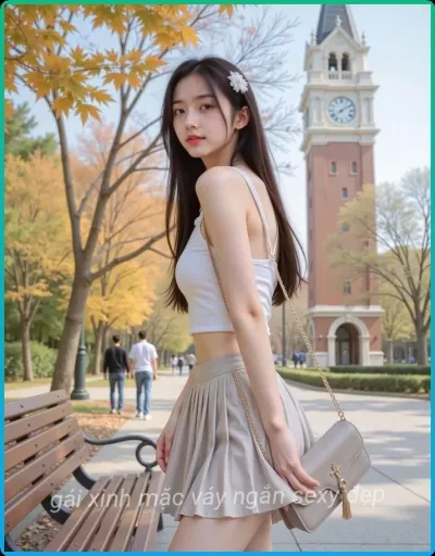 Ảnh minh họa cho anh gai xinh mac vay ngan.