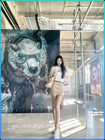 Hình ảnh chi tiết về gai xinh vay ngan chan dai.