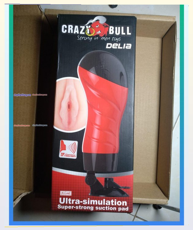 Âm đạo giả gắn tường rung rên Crazy bull Delia