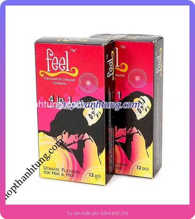 Combo 2 hop bao cao su co gai Feel 4in1 1-shopthanhtung