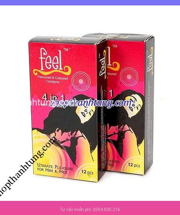 Combo 2 hop bao cao su co gai Feel 4in1 1-shopthanhtung