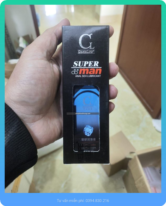 Gel bôi trơn hậu môn Hải Phòng Cokelife Super man xanh mát lạnh