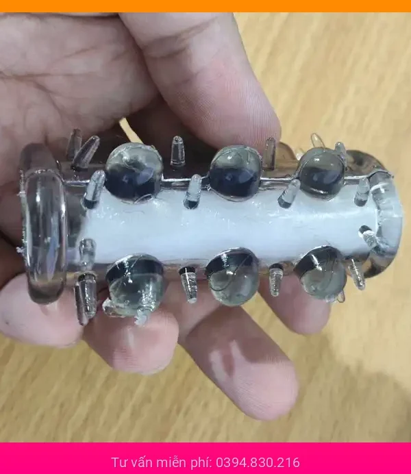 Bao cao su đôn dên khúc giữa bi dài 7cm