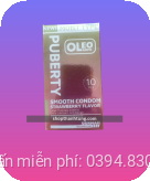 Bao cao su Oleo Lampo Puberty_strawberry 0.05 gel bôi trơn hương dâu hộp 10c