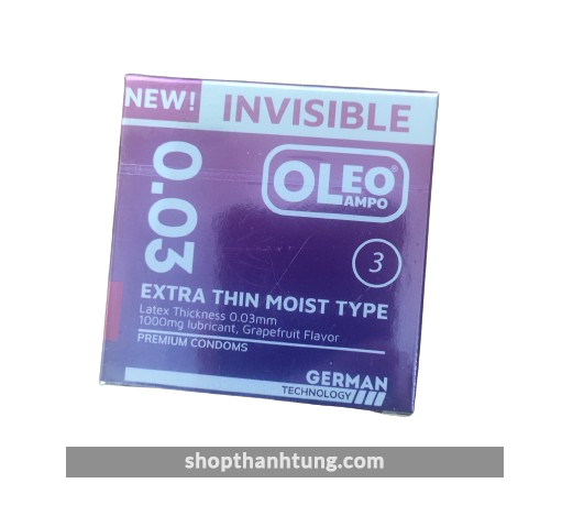 BAO CAO SU OLEO INVISIBLE EXTRA THIN 003 HỘP 3 CÁI