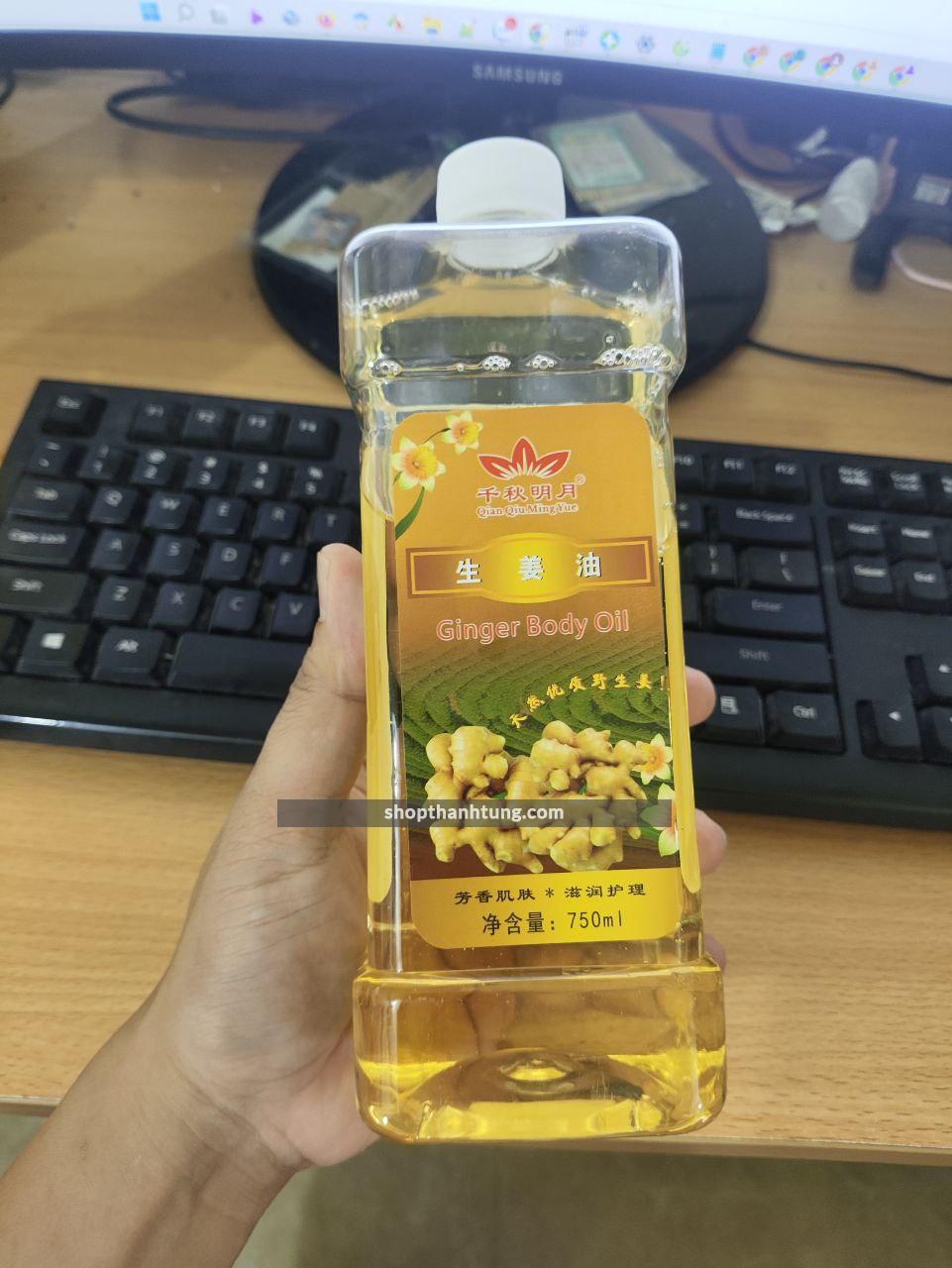 Dau massage body toan than lam am co the 500ml cao cap