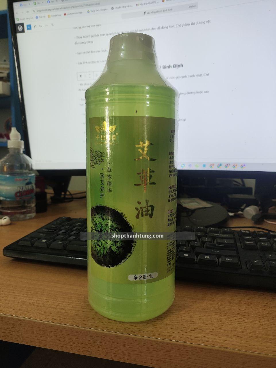 dau massage body nong chai 1000ml ngai cuu