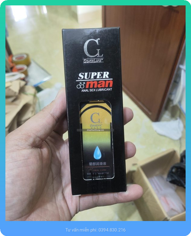 Gel bôi trơn hậu môn Cokelife Super man vàng,