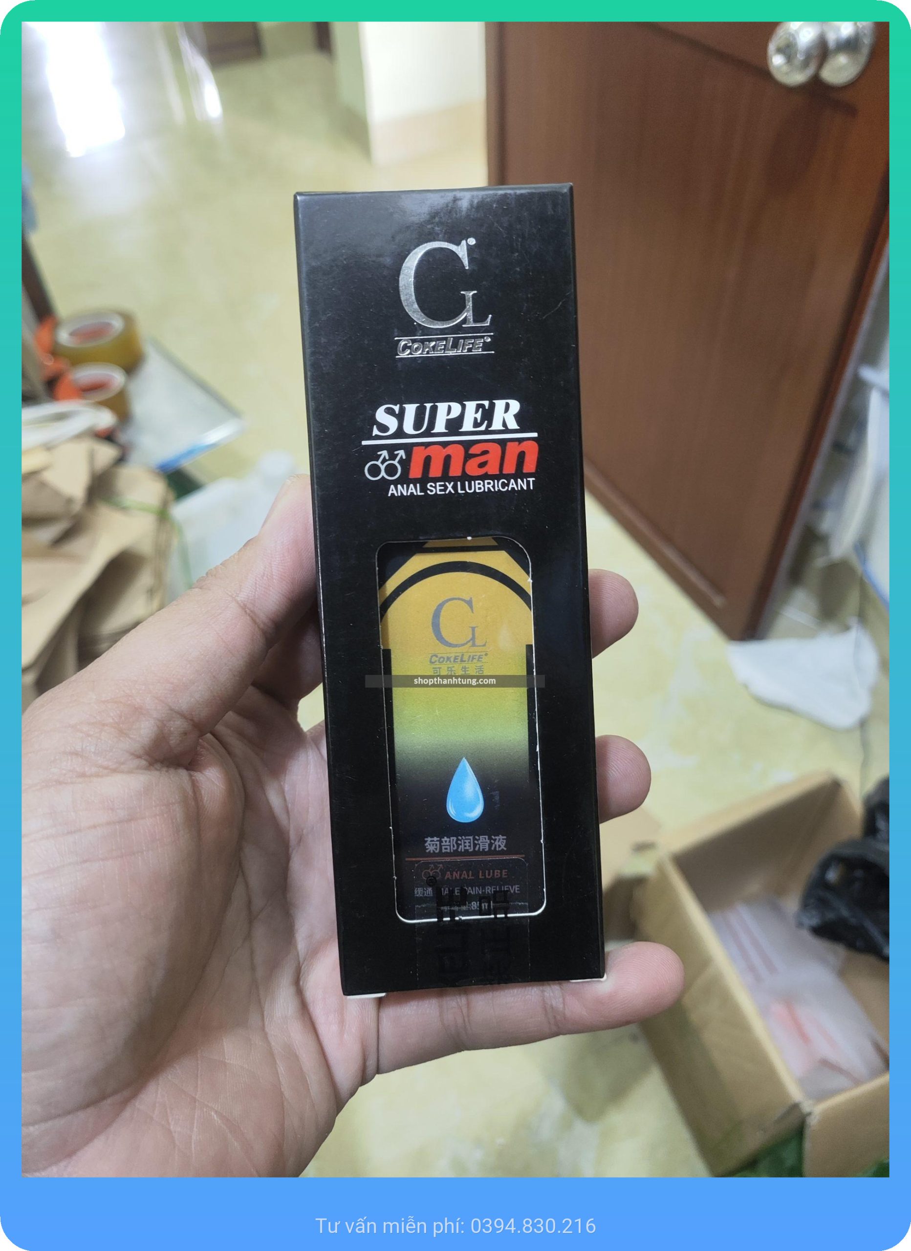 Gel bôi trơn hậu môn Cokelife Super man vàng,