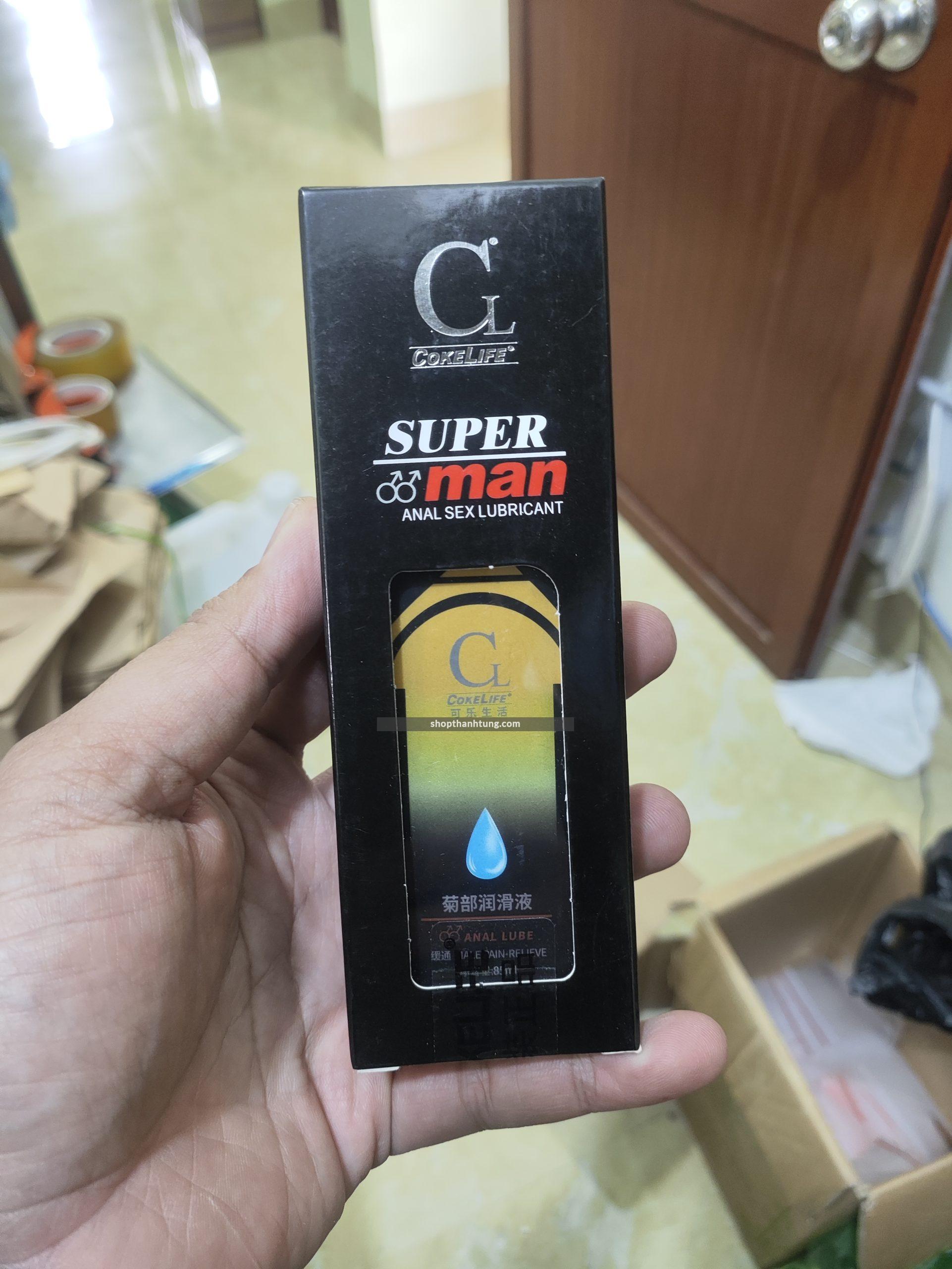 Gel bôi trơn hậu môn Cokelife Super man vàng,
