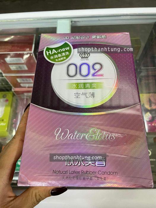 Bao Cao Su HA New 002 Water Lotus Màu Hồng Hộp 100 Chiếc