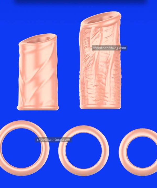 combo 5 món 2 đôn khúc giữa và 3 vòng đeo dương vật