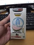 Bao Cao Su Size 49mm Maxxmen Invisible Siêu Mỏng Nhiều Gel, Hương Hoa Anh Đào