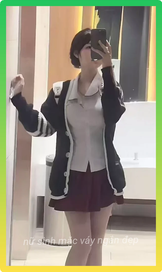 Anh nu sinh vay ngan de thuong phong cach tre trung
