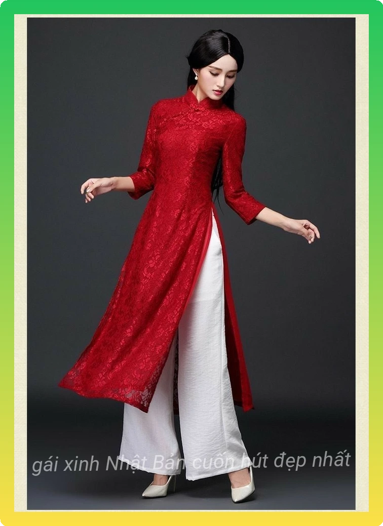 Anh gai xinh mac ao dai truyen thong