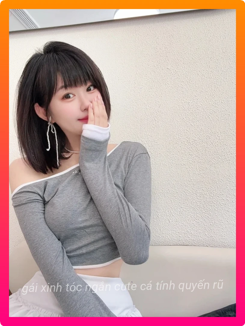 Anh gai xinh toc ngan che mat nghe thuat