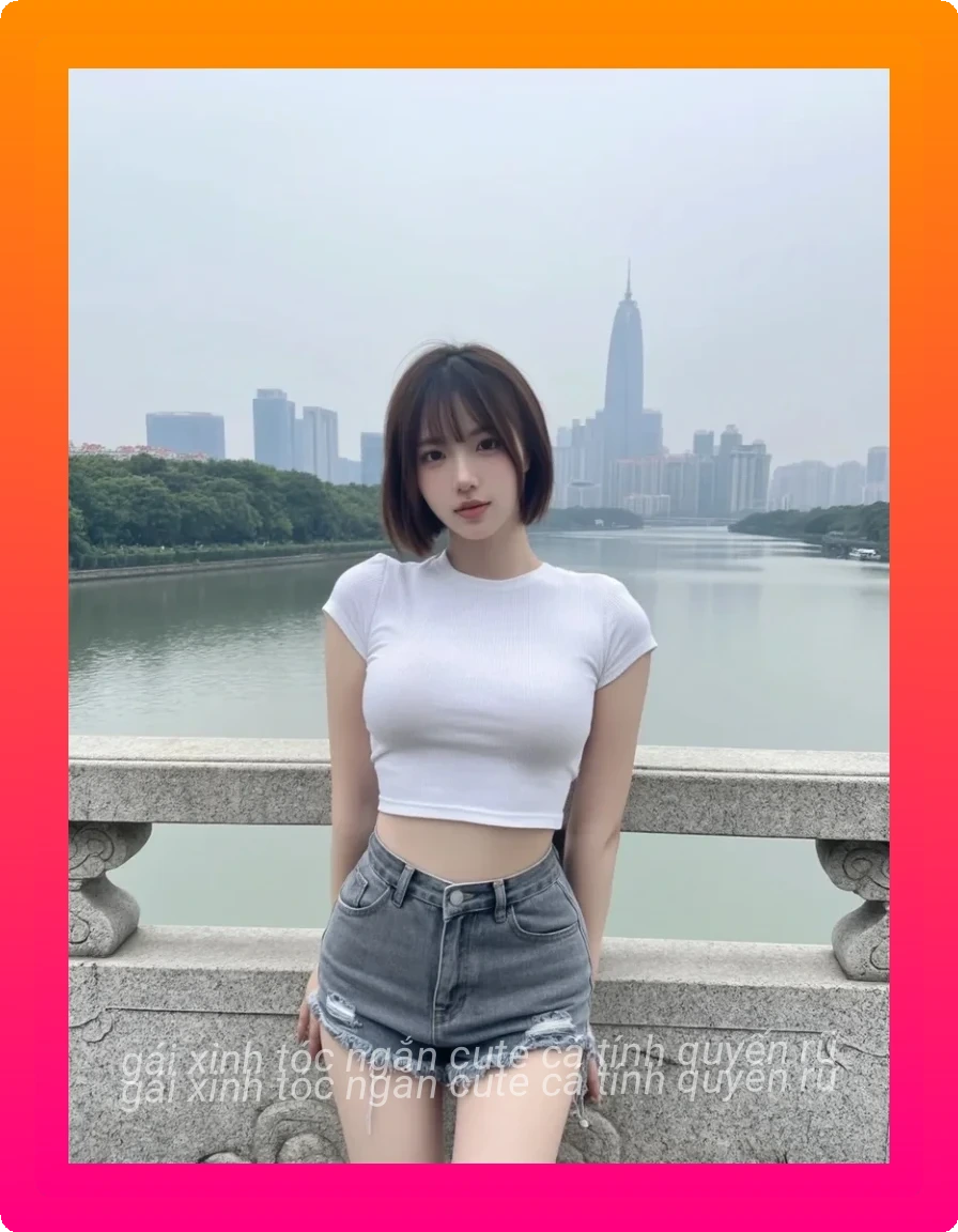 Anh gai xinh toc ngan mac quan dui goi cam