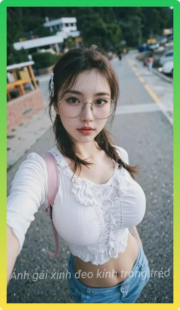 Gai xinh deo kinh can toc dai diu dang