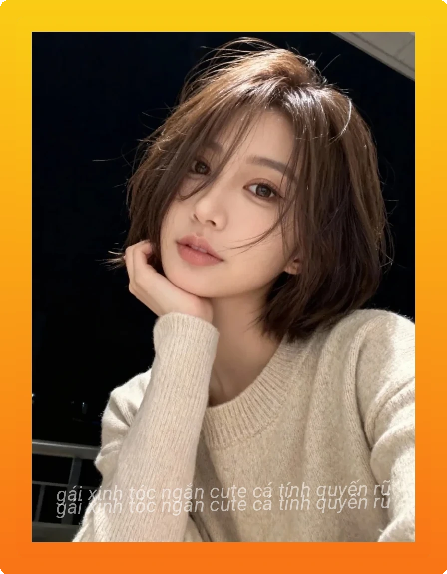 Gai xinh toc ngan ngang vai quyen ru