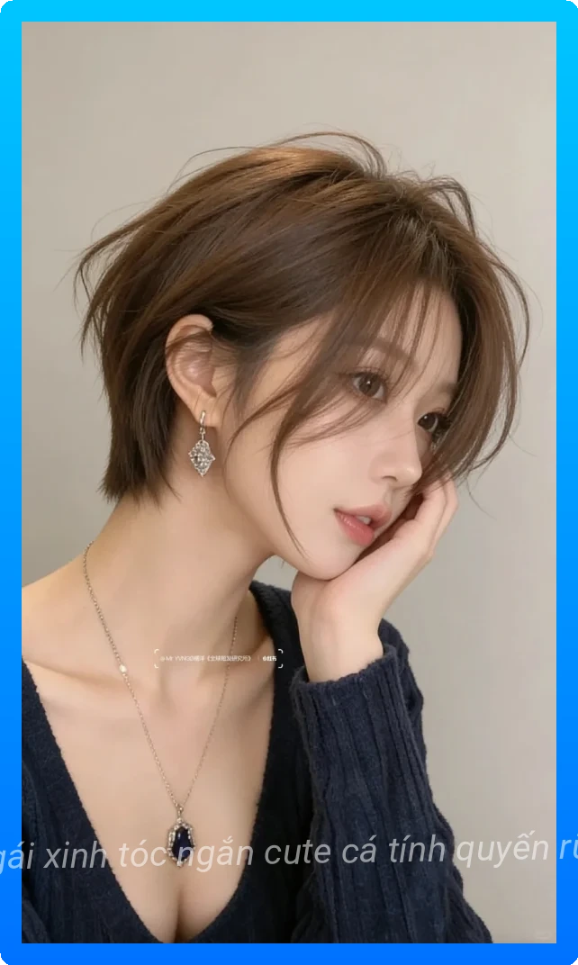Gai xinh toc ngan thoi thuong