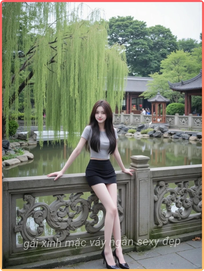 Gai xinh vay ngan den don gian