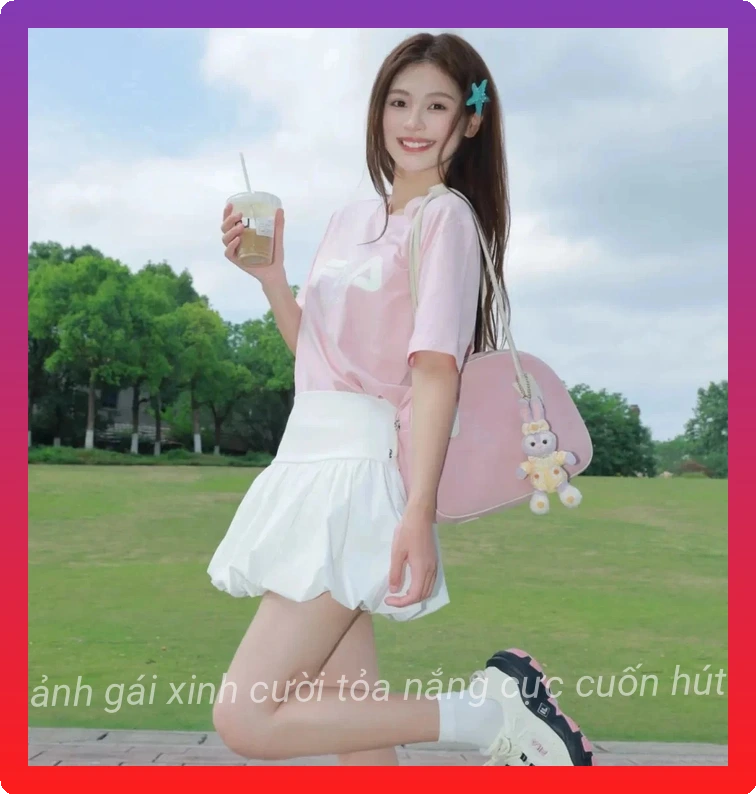 Hinh anh gai xinh cuoi duyen dang