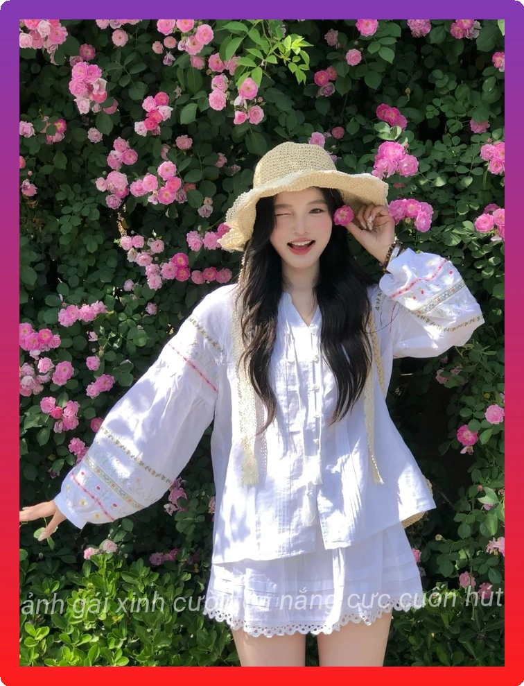 Hinh anh gai xinh cuoi mim duyen dang