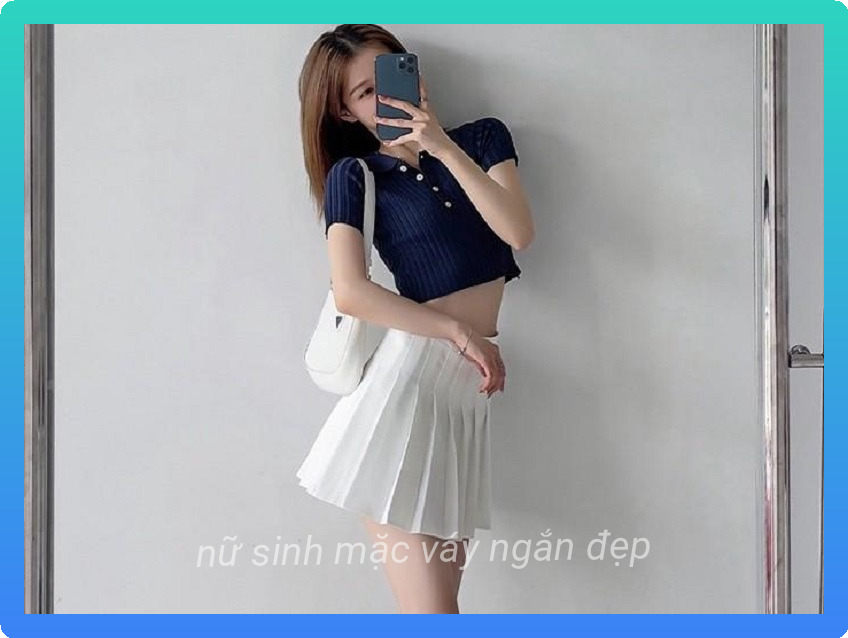 Gai xinh mac vay xep ly sieu ngan 39