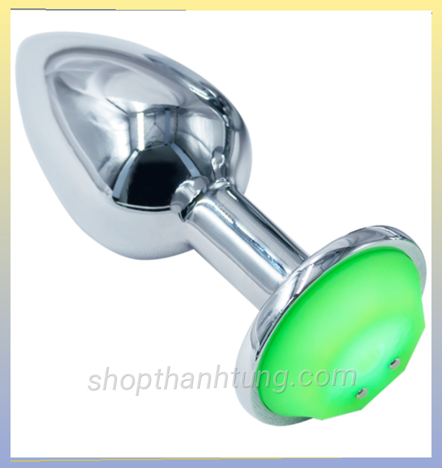 Phích cắm hậu môn inox phát sáng size nhỏ 2.7cm