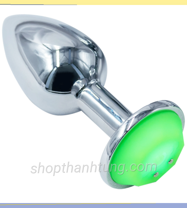 Phích cắm hậu môn inox phát sáng size nhỏ 2.7cm