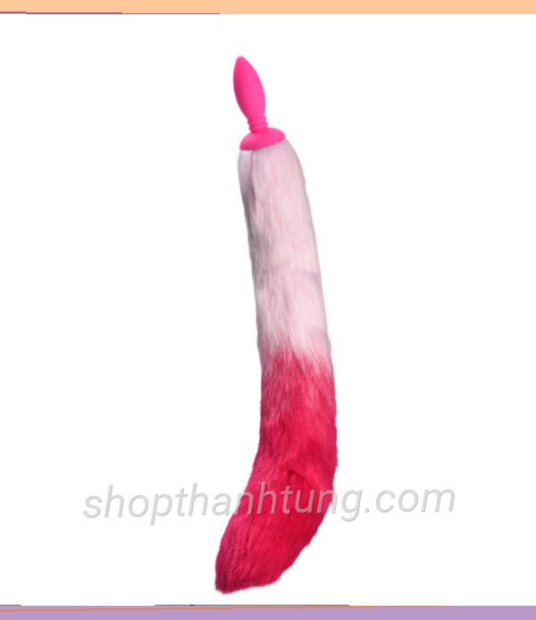 Đuôi Cáo Cosplay Gắn Hậu Môn Màu Hồng Dễ Thương, Silicon Mềm size nhỏ
