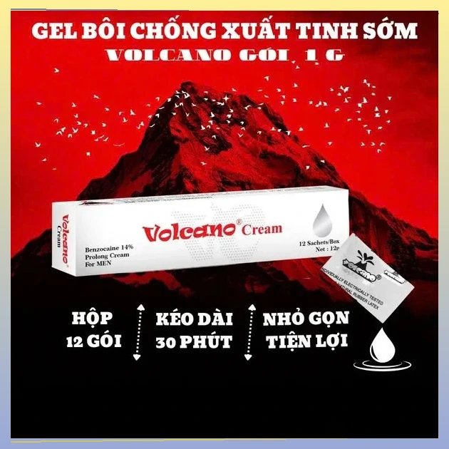 Kem boi chong xuat tinh som volcano - shop đồ chơi tình dục