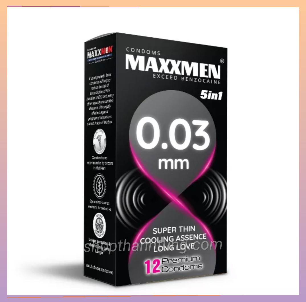 Bao cao su maxxmen 5in1 bao cao su sieu mong 03mm chong xuat tinh som keo dai thoi gian - shop bao cao su Hải Phòng