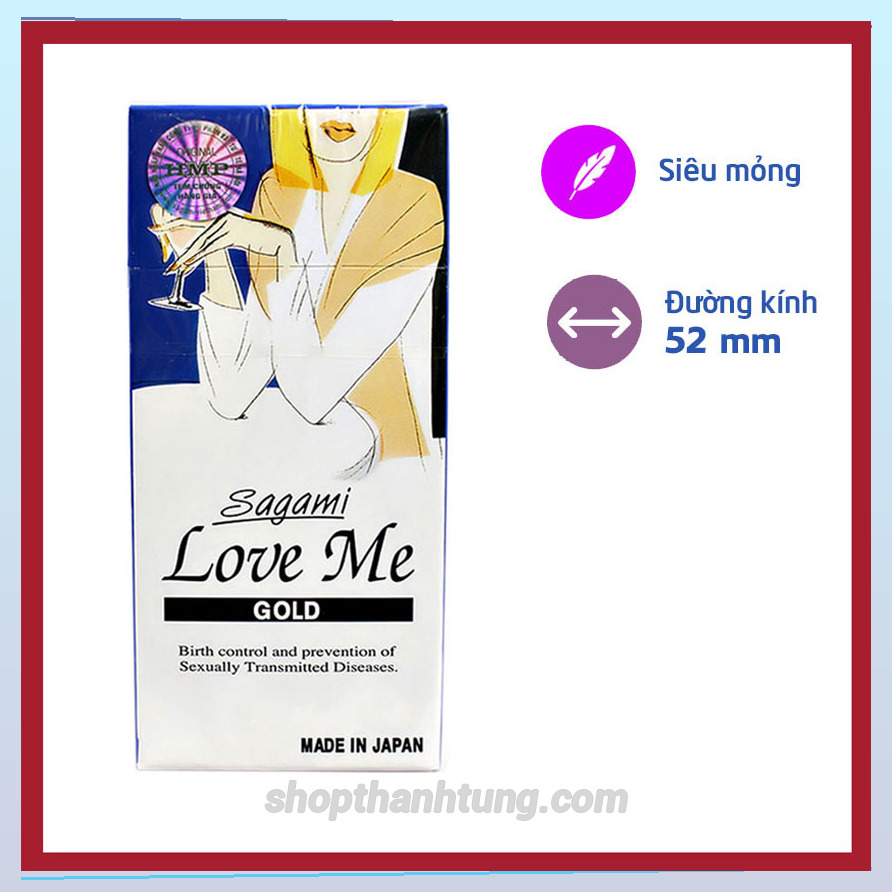 Bao cao su sagami love me gold - shop đồ chơi tình dục Hải Phòng